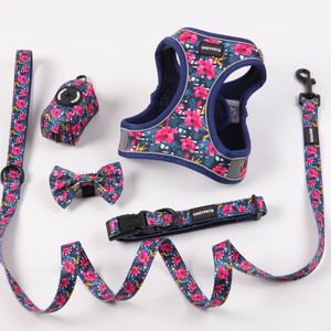 Toptan ayarlanabilir cırt cırt bağlantı elemanları koşum küçük köpekler için hiçbir çekme yansıtıcı bir adım köpek koşum tasma seti - Product Image 4