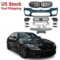 Pengiriman Cepat Stok AS Bumper Depan Model M5 Dengan Grille untuk BMW Seri 5 G30 LCI 2021-2023 Body Kit PP Dropshipping