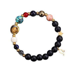 Vendita calda carino braccialetto galassia sistema solare pietra naturale otto pianeti universo guardiano stella braccialetto regalo per tutti - Product Image 2