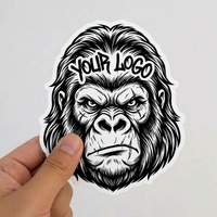 Autocollants personnalisés avec logo de marque, autocollants de style tatouage imperméables, autocollants vintage imprimés sur mesure, autocollants en vinyle avec logo animal ou crâne