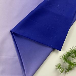 Tissu en mousseline de laine avec impression numérique à paillettes, dégradé et feuille d'argent personnalisable pour robes de femmes et de filles - Product Image 5