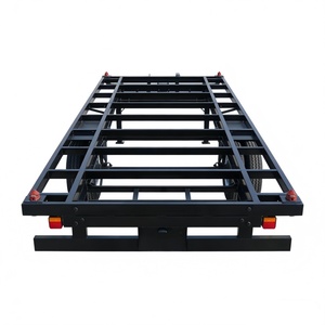 Semi-remorque à châssis en acier robuste à double essieu personnalisable, frein électrique, capacité de charge de 3000 kg pour le transport de conteneurs et d'équipements - Product Image 2