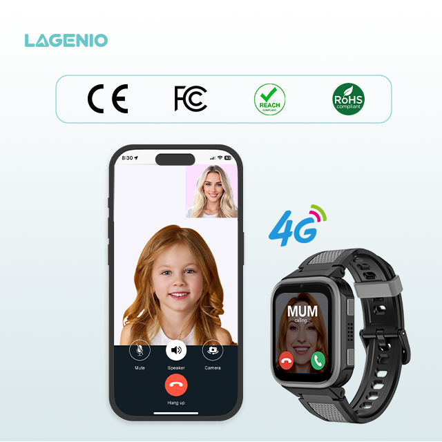 LAGENIO Hot Sale 4G AI Kids Smart Watch with GPS/LBS/WIFI Tracking SOS Class Mode IP68 Waterproof HD Video Call Kids Smart Watch