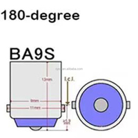 Éclairage intérieur automobile 180 degrés blanc 12V BA9S 15 LED 15 SMD 4014 Canbus, ampoule LED pour voiture, lampe de voiture