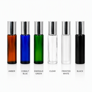 Botella de Vidrio Transparente de 10 ml con Rodillo, Desodorante en Roll-On, Suero para Cabello, Barba y Cuero Cabelludo, Surtido de Colores Transparentes Esmerilados, Fabricante - Product Image 5