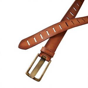 Ceinture en cuir de vache véritable pour homme BS INTERNATIONAL NA101, boucle carrée en acier, style élégant, durable, imperméable et respirante - Product Image 3