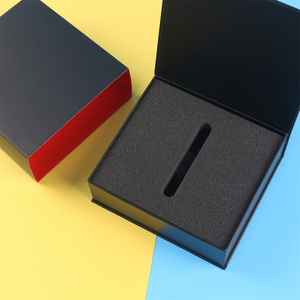 Sang trọng chất lượng cao in ấn logo EVA bọt lót gỗ đen highend quà tặng bao bì thương hiệu hộp đồng hồ - Product Image 5