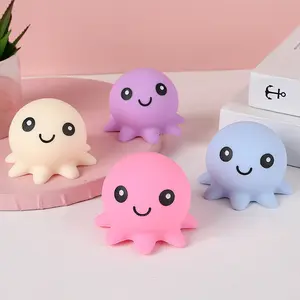 Populaire 2024 Tpr Zachte Kawaii Squishy Octopus Stress Verlichting Knijpen Speelgoed Voor Kinderen Volwassen