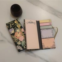 Offre Spéciale : Carnet de Luxe 6-en-1 avec Notes Adhésives et Magnifiques Fleurs Estampées à Chaud, Couverture Rigide