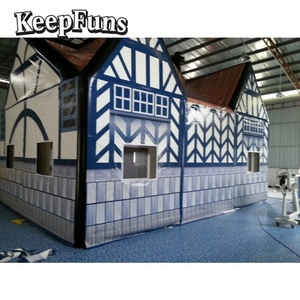 Carpa Inflable Personalizada KeepFuns Estilo <span class=keywords><strong>Pub</strong></span> Británico, Cabina de Bar Inflable Portátil para Decoración de Eventos y Fiestas al Aire Libre - Product Image 1