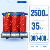 Transformateur de distribution triphasé à résine moulée de type sec AN/AF, refroidissement, 10 10,5 11 kV, 630-2500 KVA, SCB18