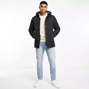 Veste parka de qualité supérieure, capuche amovible, veste pour homme, coupe-vent, chaude, veste parka pour homme d'été - Product Image 1