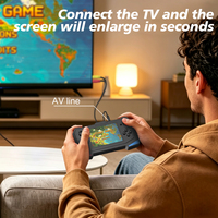Console de jeu portable rétro M1 avec écran de 3,5 pouces, batterie de 1200 mAh, connexion AV/TV, manette de jeu portable
