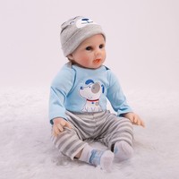 Prix de gros – Nouveaux ensembles de poupées reborn réalistes bleues de 55 cm