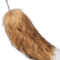 Boutons de manchette en fausse fourrure de renard surdimensionnés et écologiques pour Halloween, pour sacs et voitures pour femmes - Style sportif toutes saisons