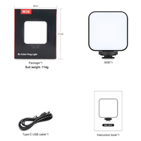 Vloglite W36 accessoires de Studio Photo de poche LED photographie Rechargeable LED lumière vidéo éclairage d'appareil Photo