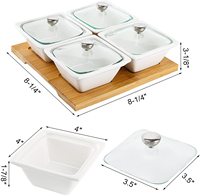 2026 NOUVEAUX plats de service divisés en céramique plateau de relish apéritif ensemble de serveur de condiments
