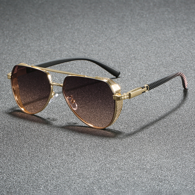 New Arrival Custom Logo Men Brand Designer Luxury Men's Sunglasses Full Rim UV Protection Oval Gradient Shades