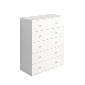 Mobile camera da letto bianco lucido alto turco 6 cassetti cassettiera sezionale stile americano soggiorno mobili di stoccaggio - Product Image 3