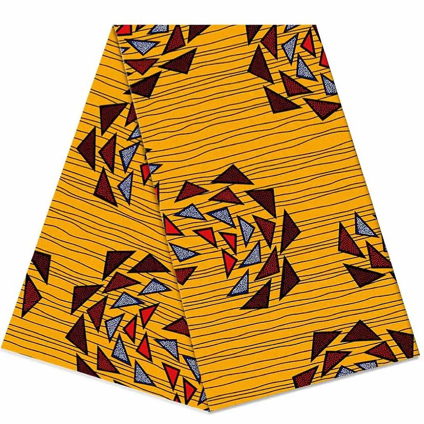 Tecido super holandês de cera poli com estampas de cera africana, tecido verdadeiro de 6 jardas para costurar roupas