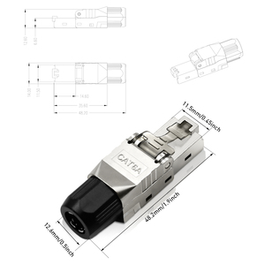 Paquete de 10 Conectores Ethernet <span class=keywords><strong>STP</strong></span> Cat6A RJ45 Blindados, Conector Modular sin Herramientas, Conector <span class=keywords><strong>STP</strong></span> sin Herramientas - Product Image 6
