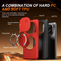 Nouvelle conception d'étui de téléphone magnétique antichoc en PC+TPU pour Redmi Note 14 Pro 15 14, protection arrière avec support rotatif à 360 degrés