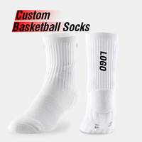 Chaussettes de sport en coton pour hommes, personnalisées, pour l'extérieur, avec coussinets, pour la course à pied, tricotées, unisexes, de haute qualité, pour adultes, chaussettes de basket-ball d'élite