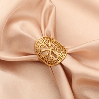 Vegvisir Anneau Runique Boussole Nordique Odin Scandinave En Acier Inoxydable Anneaux Hommes Femmes Vintage Amulette Bijoux Cadeau