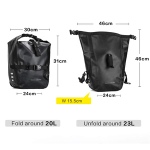Assento traseiro de tpu para ciclismo, saco à prova d'água de 20l para bicicleta de montanha, bagagem, bolsa para ciclismo e armazenamento - Product Image 3
