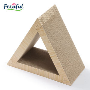 Groothandel Opvouwbare Multifunctionele Driehoekige Kattenkartonnen Tunnel Kattenkrabplank Kattenboom Geassembleerd Papieren Katten Speelgoed - Product Image 2