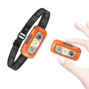 Custom Logo Head Flashlight Promotional Gifts <b>USB</b> Rechargeable <b>Mini</b> Headlamp Torch with Box - Product Image 3