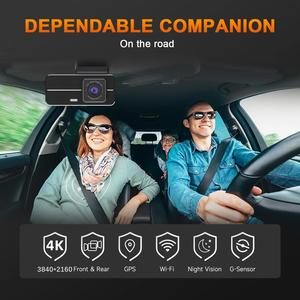 กล้องหน้ารถยนต์<span class=keywords><strong>4K</strong></span> + 2K Wi-Fi แบบ Dual Dash สำหรับรถยนต์หน้าจอขนาด3.39นิ้วฟังก์ชั่นบันทึกกลางคืนกล้องหน้าแผงหน้าปัดด้านหลัง - Product Image 5