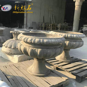 Nuevos Materiales de Construcción de Piedra, Macetero de Hormigón Gris Claro de Alto Rendimiento para Decoración de Villas y Hoteles - Product Image 3
