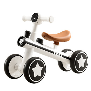 Vélo d'équilibre pour enfants - adapté aux bébés de 1 à 3 ans. Marche-bébé à quatre roues. Trottinette pour bébé. Vélo enfant à roues torsadées. - Product Image 1