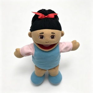 Marioneta de mano personalizada para niña, marioneta de ventrilocuidista humana, marioneta de peluche de cuerpo completo para niña, marioneta interactiva de boca abierta - Product Image 1
