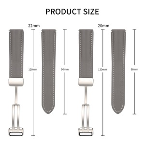 <span class=keywords><strong>Bracelet</strong></span> intelligent en <span class=keywords><strong>cuir</strong></span> véritable <span class=keywords><strong>avec</strong></span> <span class=keywords><strong>boucle</strong></span> pliante magnétique argentée pour Samsung Galaxy Watch 6 5 4, 20mm, 22mm - Product Image 3