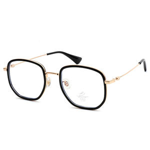 Montura de gafas cuadradas anti luz azul marca G para mujer, lentes de PC anchas e irregulares, gafas ópticas - Product Image 1