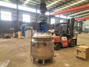 Réacteur à agitation à enveloppe chauffante avec agitateur Réacteur à chauffage vapeur/électrique Produits chimiques Réacteur à agitation continue de résine - Product Image 6