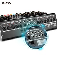 Table de Mixage Numérique Professionnelle 12 Canaux 99 DSP Contrôleur DJ Amplifié Console Audio Mélangeur Sonore Puissant avec Bluetooth USB