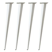 Jambes de table inclinées en métal résistantes durables de 28 pouces Jambes de meubles coudées à assemblage facile Jambes de bureau en métal à surface lisse