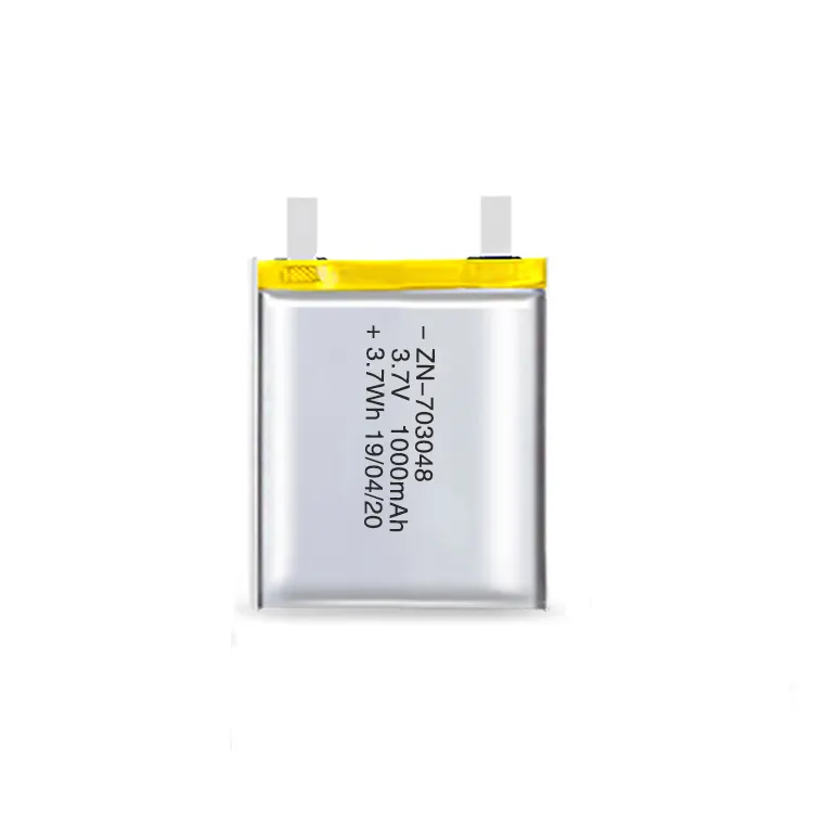 Lithium Polymer Battery Manufacturer Long Life Portable 703048 3.7V 1000Mah Rechargeable Li Polymer Lithium Battery With PCB