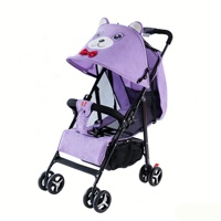 Poussette bébé légère en plastique, design compact pliable, grandes roues, portable, capacité de charge de 20 kg, 0-3 ans, unisexe, position assise-debout
