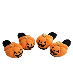 Halloween Plush Couple <b>Slippers</b> for Autumn & Winter, Funny Creative Anti-slip Indoor Warm Home <b>Slippers</b> for Men Women - Product Image 1