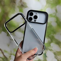 Coque de téléphone en acrylique transparente avec bordure couleur bonbon en TPU pour iPhone 17 16 15 14 13 12 11 Pro Max, personnalisable