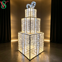 Boîte cadeau géante 3D, décoration de Noël, utilisation en extérieur, IP65, motif lumineux LED personnalisé pour aménagement paysager