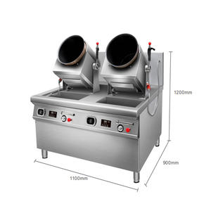 เครื่องทำอาหารอัตโนมัติสำหรับร้านอาหารเชิงพาณิชย์ หม้อไฟฟ้า/แก๊ส สำหรับผัดข้าวผัด ข้าวผัดก๋วยเตี๋ยว อุปกรณ์ครัว - Product Image 5