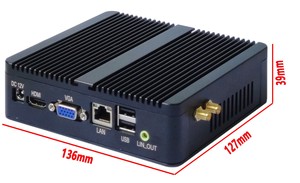 2025 ELSKY Thin NANO19 พีซีโฮสต์ พร้อม Celeron J1800/J1900 DDR3 1600MHz RAM MSATA SSD SIM Win10 2*RJ45 ไร้พัดลม NANO - Product Image 3