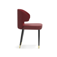 Chaise de restaurant moderne en bois de couleur rouge et bleue, confortable et personnalisée, pour café, supermarché, hôpital