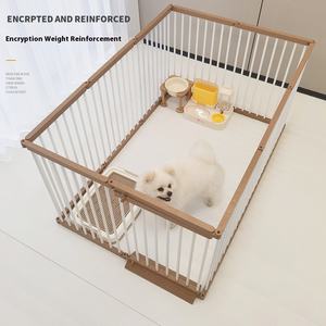 Moe Xiaobao Cage pour <span class=keywords><strong>chien</strong></span> cryptée en bois épaissi et acier Clôture pour animaux de compagnie pour petits, moyens et grands chiens Bouton Intérieur Maison Combinaison gratuite - Product Image 5