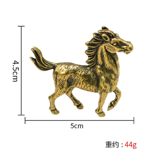 Chinese Fengshui Desk Decoration Bronze <strong>Ornaments</strong> Horse Tiger Small <strong>Antique</strong> Animal Brass <strong>Ornaments</strong> - Product Image 4